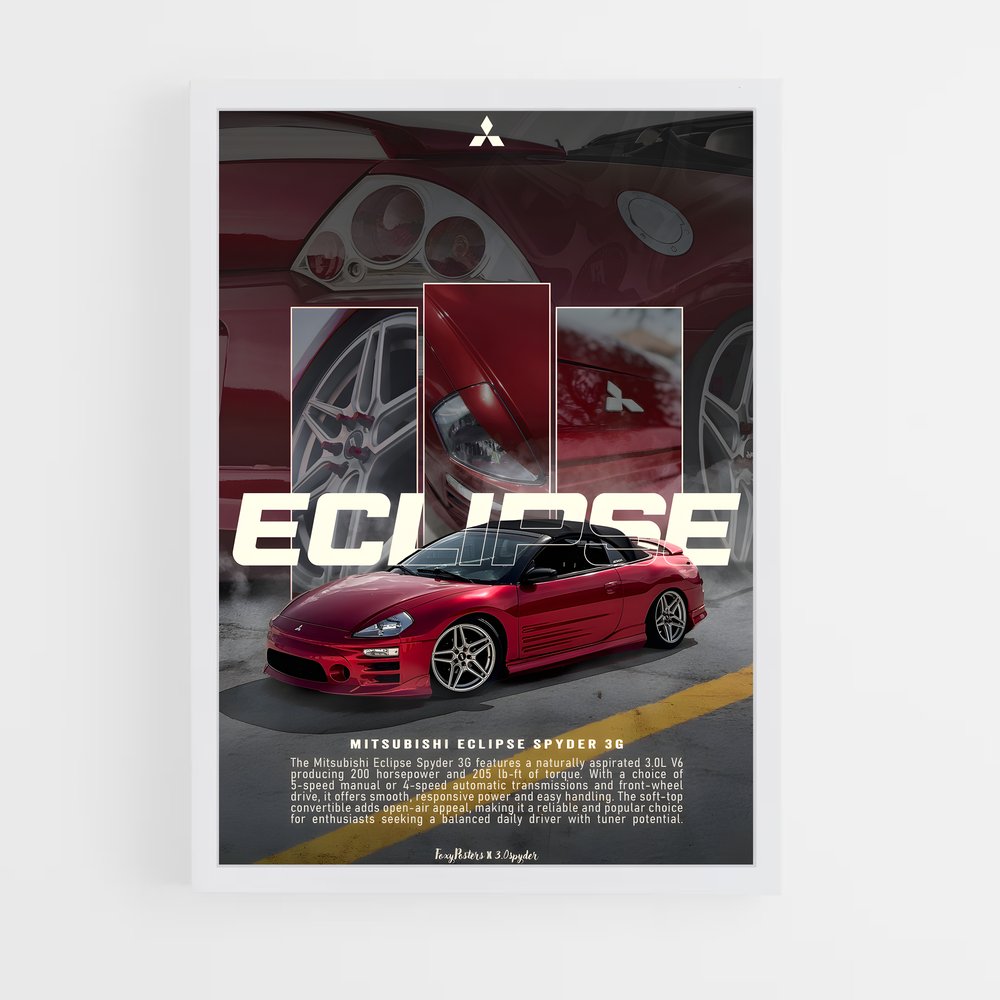 Poster E-Force Red Racer – affiche Mitsubishi (vue 3)